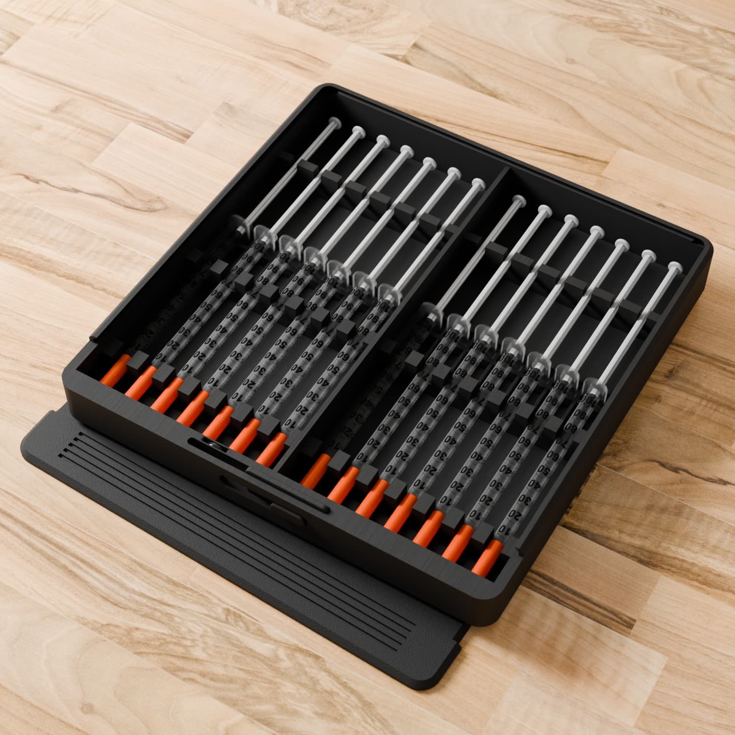 14 Syringe Case · Charcoal Black